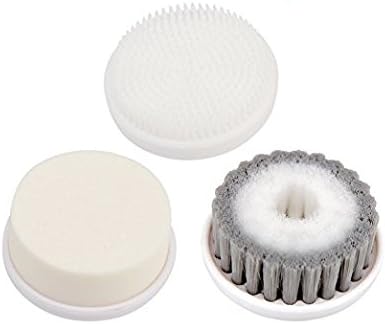 JoySmile Portable Mini Rechargeable Facial Cleansing Brush Attachment Set of 3 Replacement Heads.