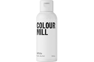 Colour Mill Oil Based Food Colouring for Baking, Decorating, Icing and Cooking Food Dye DIY Slime and Crafts Making 100ml White
