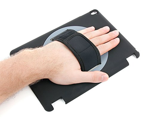 DuraGadget passgenaue Handhalterung mit verstellbarem, bequemen Klettverschluss für APPLE iPad Pro 9,7″ (A1673 | A1674 | A1675) - 6