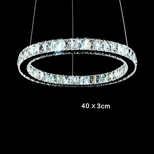 CCYYJJ The Single Ring, Crystal Chandelier Led Chandelier K Restaurant Lounge 9 Rooms 20-90Cm Chandeliers 1 Turn Of Lamps Round Ring Fashion.Z ( Size: 40*3Cm )