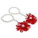 Magideal Baby Pearl Barefoot Toddler Foot Flower Beach Sandals Anklet Chain Red RS.220.00