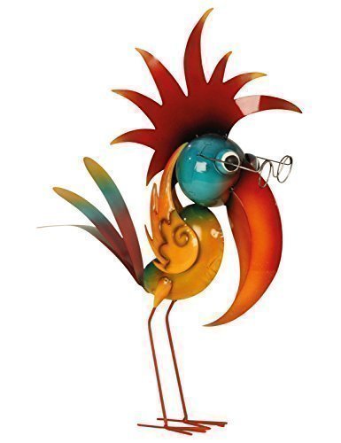 Cooler Metall Vogel Gartendeko stehend Höhe 57 cm