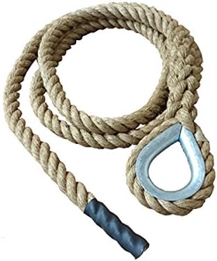 Fitrope ® - Gym Climbing Rope – 36mm Manila Gym Rope with Hard Eye 8m
