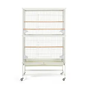 Prevue Pet Products Wrought Iron Flight Cage with Stand, Chalk White