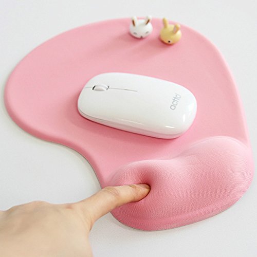 Gel Mouse Wrist Rest Support Comfort Foam Pad Anti Slip Mat for PC - Pink