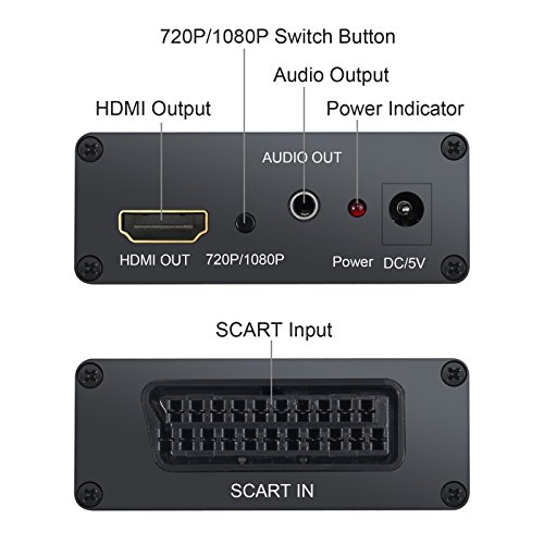 Neoteck Aluminum SCART To HDMI Converter 1080P SCART to HDMI Adapter 3