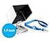 Produktbild DSstyles DJI Bundle Kit Inspire 1 Inspire 2 Fernbedienung iPad Tablet Monitor Phantom 3 Halterung 7.9 '' Sonnenschutz-Haube Blende Abdekung - Weiß + DJI verstellbar 3cm Breite FPV Transmitter Fernbedienung Remote Controller Neck Strap Lanyard Seil Band Tau für DJI Inspire 1, Phantom 3, Phantom 2 Vision +, Phantom 2 Vision, Phantom 2 Quadcopter usw Drone - Blau