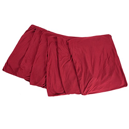 Beddingleer Stuhlbezug, kurz, abnehmbar, waschbar, Bezüge für Esszimmerstuhl, Restaurant, ideal für Hochzeiten, Hotels und Bankette, zusammenfaltbar, 6 Stück Style#4 - 8