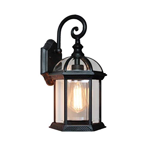 Mopoq Lampada De Pared di Alluminio para Balcón, Estilo Europeo, Retro, Impermeabile, para Exteriores, Creativa, para Casa, Jardín, Puerta, Pared, LED, Palacio, Soporte De Pared