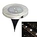 Produktbild Auntwhale 2 LED Solar Power Disk Lichter Bodenlampe Eco Friendly Light Kontrollierter Weg Way Garden Decking (Weiß)