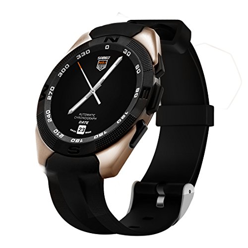 Preisvergleich Produktbild Wearable Bluetooth Smart Watch Anruf Sync und Handfree Kapazitive Touchscreen / Herzfrequenz-Monitor / Excerise Tracker Smartwatch_ Black