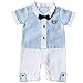EFE Infant Baby Boys Summer Gentleman Bowtie Romper Party Outfits Clothing 0-6 Months