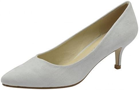 Dolcis Ladies Maggie Blue Slip-On Kitten Heel Memory Foam Court Shoes Sizes 3-8