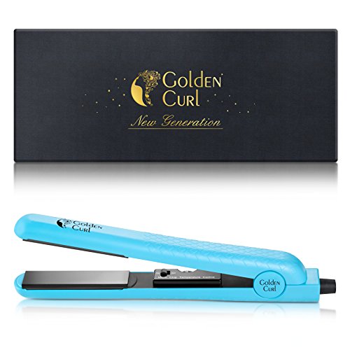 Golden Curl Keramik Glätteisen GL806 – Professionell fortgeschrittene Dual Voltage flache Eisen Platten für alle Haartypen (Türkis) - 5