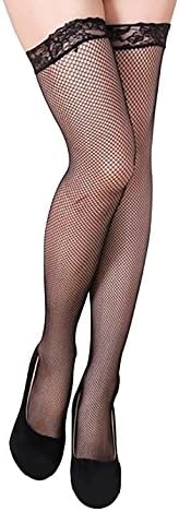 Sexy Women's Thigh High Stockings with Silicone Lace Top