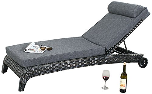 Preisvergleich Produktbild Port Royal Platinum Sonnenliege in schwarz