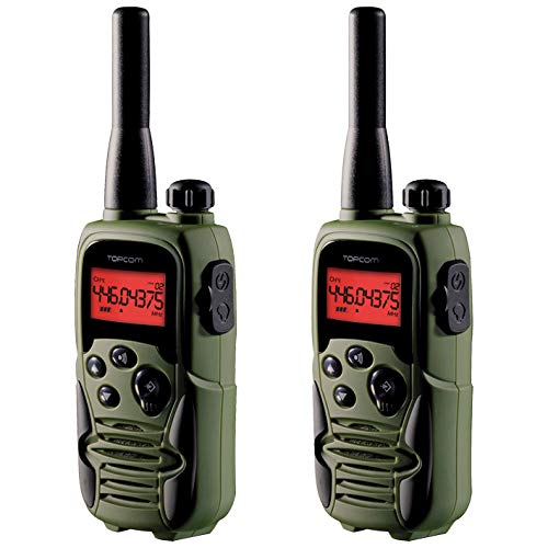Topcom RC-6406 - Walkie-talkie, Edición Airsoft, Dos Auriculares de Seguridad Incluidos