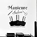 Produktbild guijiumai Maniküre Werkzeuge Salon Wandtattoo Aufkleber Nagellack Schönheit Aufkleber Wanddekor Tapete Vinyl Aufkleber Wandbild Mädchen Zartrosa 49X42 cm