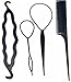 Blackbond Topsy Tail Braid Ponytail Hair Bun Maker 4pc Hair Accessory Set RS.95.00