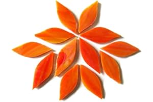 HOBBY ISLAND MOSAICS Craft Mosaic Tiles - Small Petals - Stained Glass - Early Sunrise 50g