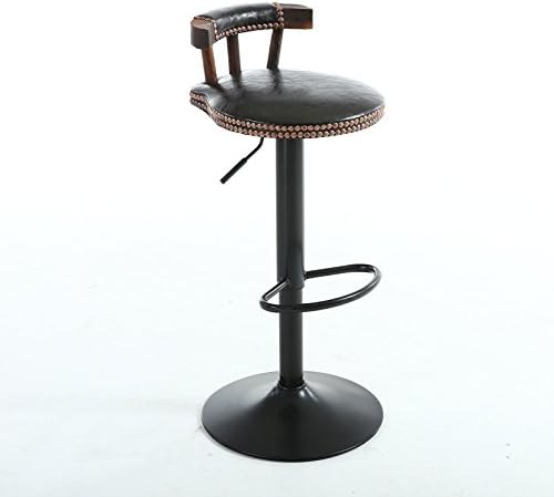 The chair lift rotating chair stool fashion creative modern minimalist restaurant bar stool bar chair 60-80cm,Black -A