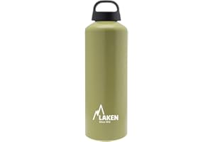 LAKEN Classic Botella de Agua Cantimplora de Aluminio con Tapón de Rosca y Boca Anch - 600ml, 750ml, 1000ml