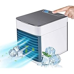 BAIVIN 4 en 1 Refroidisseur d'air, Mini climatiseur Personnel Portable Aucune Fuite d'eau 3 Vitesse de Ventilateur USB évaporative pour la Maison