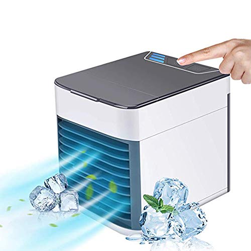 BAIVIN 4 en 1 Refroidisseur d'air, Mini climatiseur Personnel Portable Aucune Fuite d'eau 3 Vitesse de Ventilateur USB évaporative pour la Maison