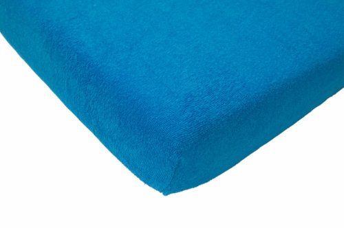 Jollein 550_0087 Fitted Sheet Terry Cloth (60 x 120 cm, Blue)