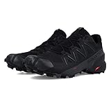 Verschluss: QuickLace Salomon Herren Speedcross 5 Trail Laufschuh, (Black/Black/Phantom), 48 EU