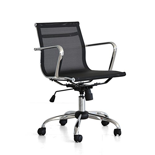 CRIBEL Leila Sillón de Director, la Textura del Metal del Cromo, Negro