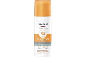 Eucerin Sun Oil Control Tinted Medium Gel Cream SPF50+, 50 ml.