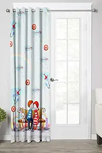 Ultimate Trends  Polyester 3D Cartoon Curtains for Kids Room for Window 5 feet 1 Piece (Multi)