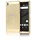 Produktbild Sony Xperia Z5 Premium Hülle,Sunroyal Ultra-dünne Metallgehäuse Hybride Alurahmen Rückwandplatine Schutzhülle,Luxus Gold Metal Frame Aluminium Metal Bumper Gehärtetem Glas Back Cover Stoßfest Kratzfeste Handy Schutzhülle Tasche Case für Sony Xperia Z5 Premium-Gold