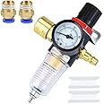 Air Pressure/Filte Regulator 1/4,Compressed Air Regulator/Air Filter Regulator with Water Separator and Quick Couplings for Compressor Filter