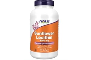 NOWFOODS. Now Foods, Sunflower Lecithin (Sonnenblumenlecithin), 1.200 mg, 200 Weichkapseln