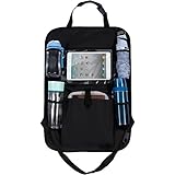 Organizador del almacenaje del asiento de coche con cinco bolsillos adicionales para guardar desorden lejos y para almacenar todos los esenciales del recorrido en un fácil-a-encuentre, fácil-a-alcance el lugar.