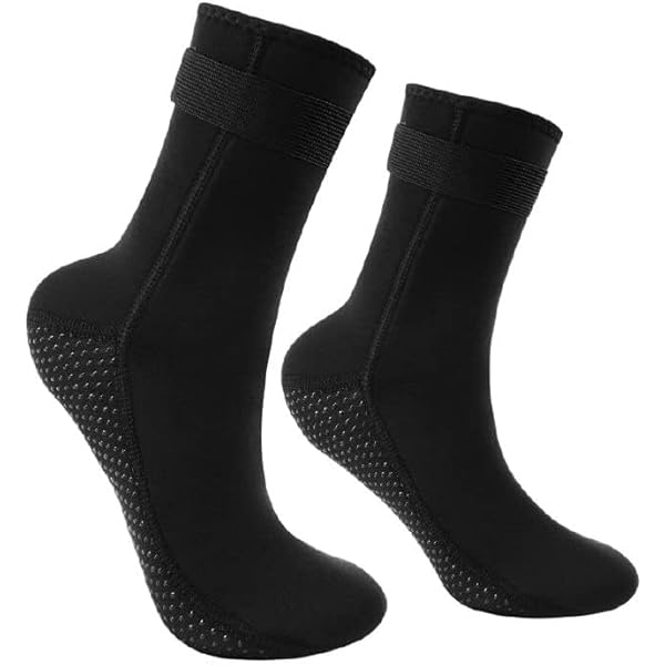 Chaussettes De Plongée En Néoprène, Chaussettes De Plongée 3 Mm Chaussettes D'eau De Plage D'eau Chaussettes De Plongée Anti-dérapantes Anti-froid Chaussons De Combinaison Pour La Natation Hommes (M