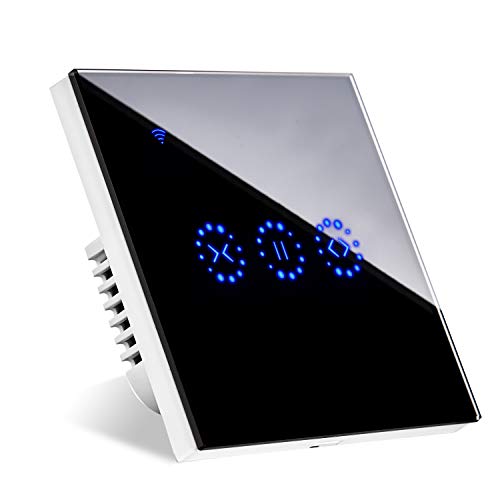 Interruttore Timer Tapparella, Interruttore Elettrico Cieco Tmer Elettrico Compatibile con Alexa Echo/Google Assistente/ifttt per Avvolgibili Motor Tubular Motor Drive (Necessario Filo Neutro)