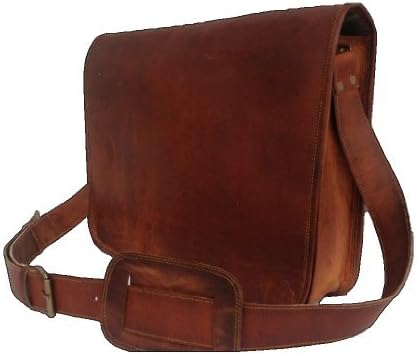 True Grit Leather Grunge Leather 14 Inch Laptop Messenger Briefcase Bag