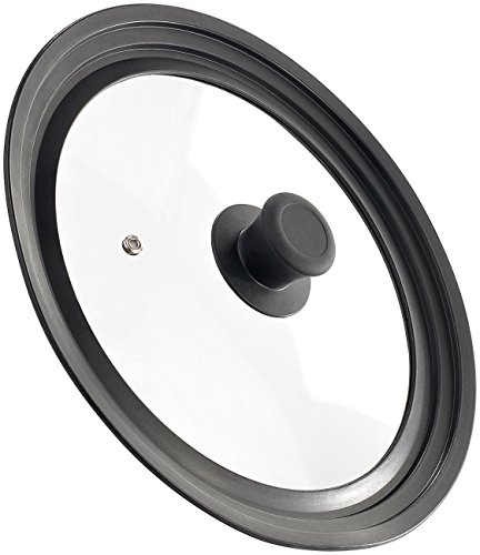 Rosenstein & Söhne Universal Glasdeckel mit Silikonrand (24 - 28 cm)