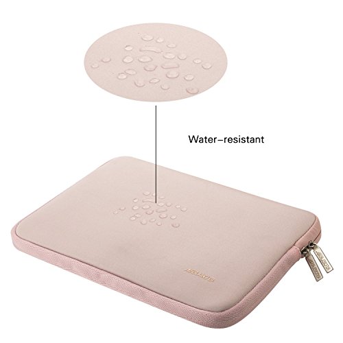 MOSISO Wasserresistente Lycra Laptop Hülsen Beutel Abdeckung für 13-13.3 Zoll MacBook Pro, MacBook Air, Notebook mit kleinem Kasten Fall, Baby Rosa - 4
