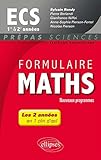 Formulaire Maths ECS 1re et 2e Années En 1 Clin d'Oeil Programme 2014