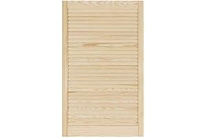 KB TOOLS Louvre Door – Pine Wood – Vented Open – Ready to Paint Internal Louvre Cupboard Doors – Slatted Wardrobe Doors – Various Sizes (993mm (39.1") Height, 594mm (23.4") Width)