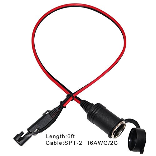kuncan 6 FT SAE    Adaptateur femelle prise allume-cigare 12-24 V Chargeur de batterie d alimentation  arr  t rapide