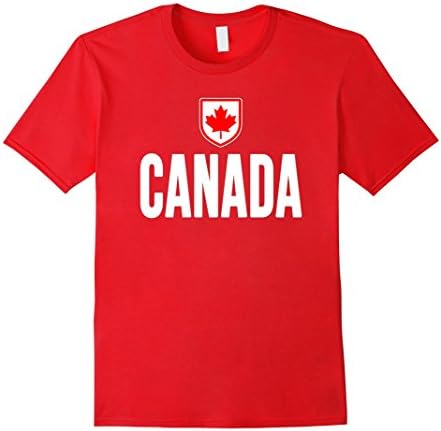 Men's CANADA T-SHIRT 2016 Canadian Maple Leaf Logo Tee Medium Red
