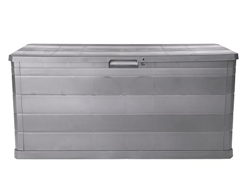 Kissenbox Auflagenbox Gartentruhe Terrassenbox Elegance warmgrau abschließbar