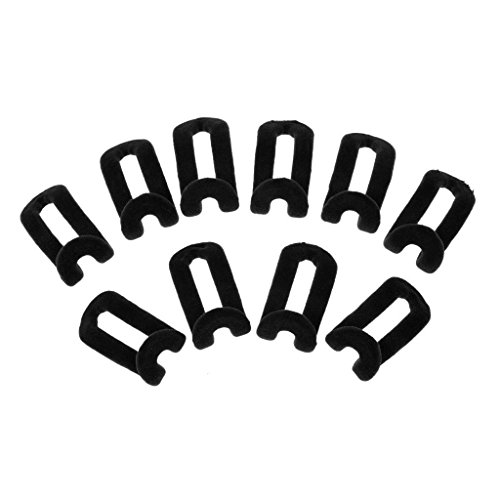 10pcs Mini Anti-Rutsch Mini Beflockung Kleidung Rack Kleiderbügel Haken Halter Aufhänger Anschluss – Schwarz, one size - 7