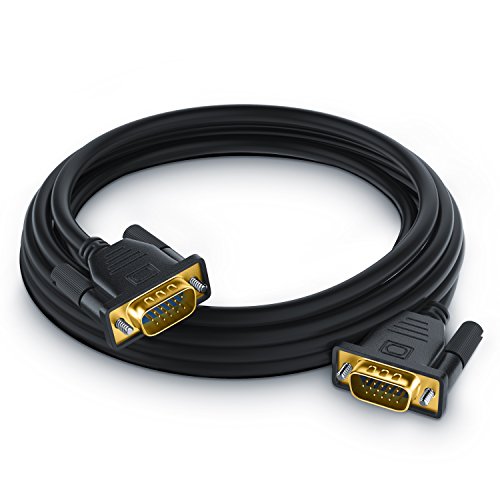 Uplink – 3m HQ Full HD VGA Kabel | D-Sub-Stecker | S-VGA zu S-VGA Videokabel | 1080p Full HD | Knickschutz | vergoldete Kontakte | 3-fach geschirmt | schwarz - 3