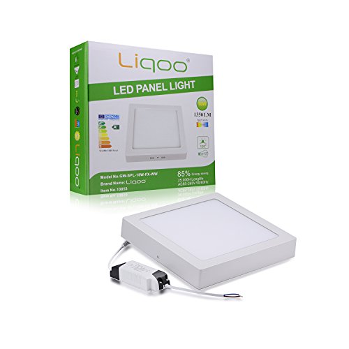Preisvergleich Produktbild Liqoo® 18W 205x205x25mm Warmweiß LED Einbaustrahler Decken Lampe Strahler Deckenleuchte Eckig inkl. LED Trafo 3200K 2835 SMD, direkte installation 1350Lumen Ersetzt 100W AC85-265V